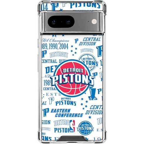NBA Detroit Pistons Historic Blast Google Pixel 8 Clear Case